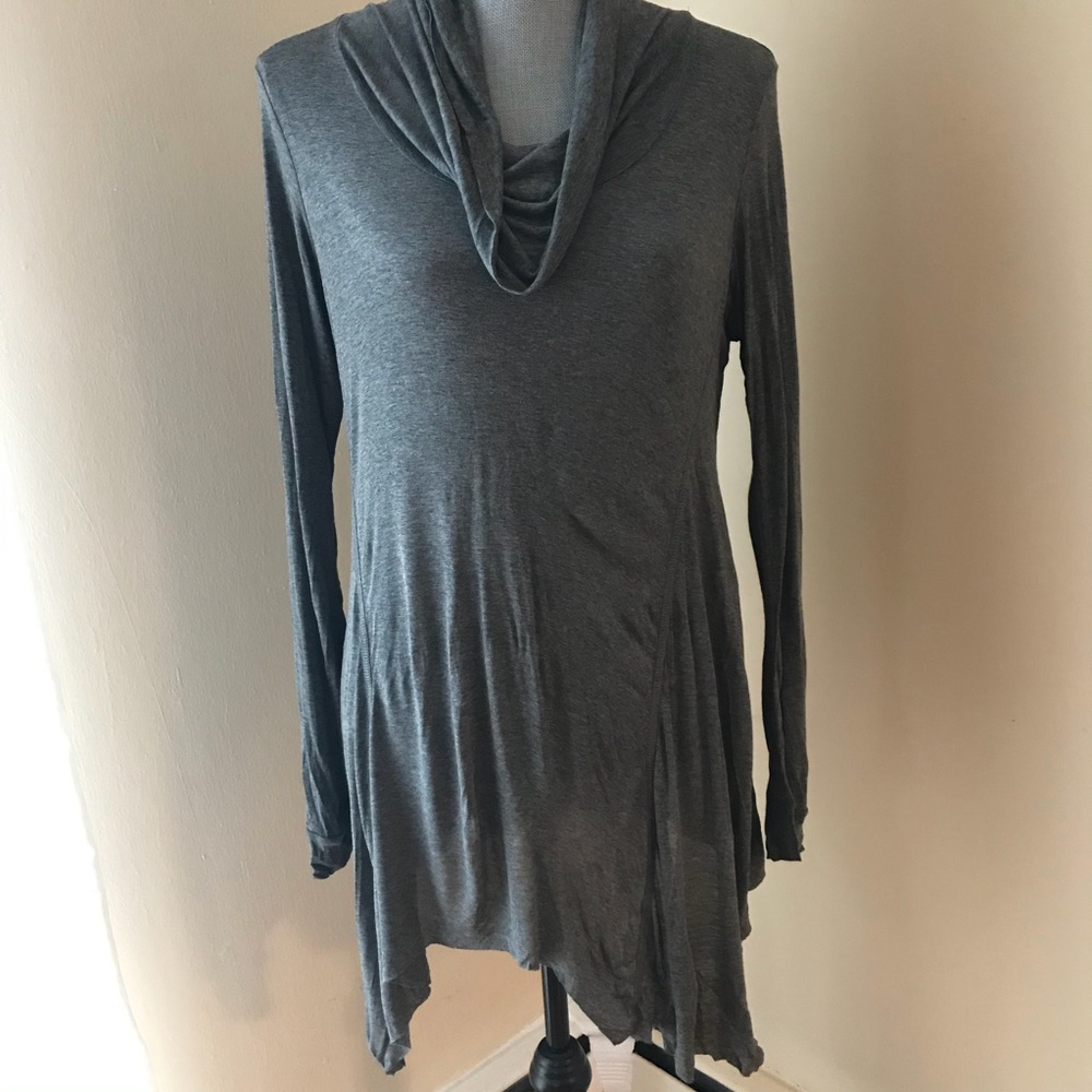 C & C California Asymmetrical Turtleneck Top - M