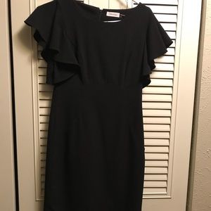 Calvin Klein Ruffle Sleeve Dress