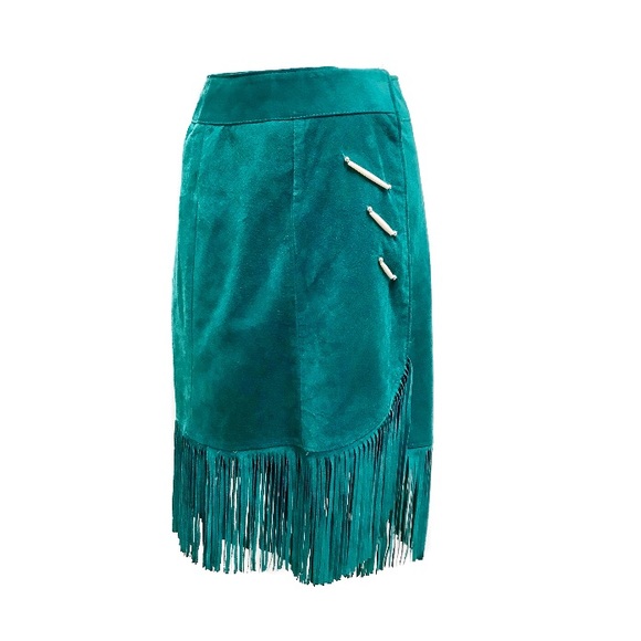Suede Fringe Skirt - Picture 3 of 3