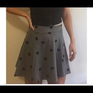 Grey heart skirt