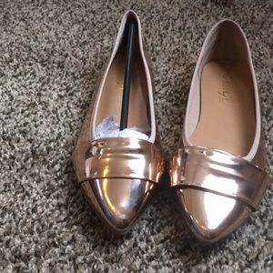 Rose gold classy flats