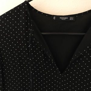 Polka dot chiffon MANGO dress