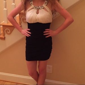 Elegant dress eggshell/ black