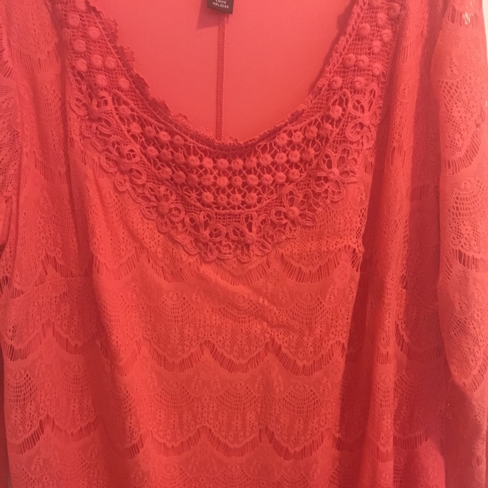 Style & Co.Three-Quarter-Sleeve Crochet-Lace Dress
