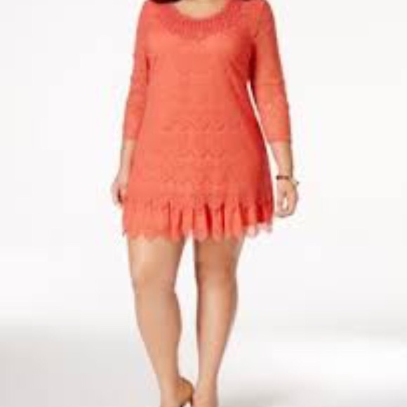 Style & Co.Three-Quarter-Sleeve Crochet-Lace Dress - Picture 3 of 5
