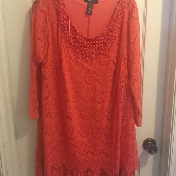 Style & Co.Three-Quarter-Sleeve Crochet-Lace Dress - Picture 4 of 5