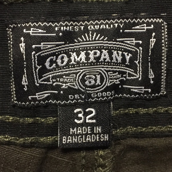 Company 81 Stretch Fabric Dark Olive Shorts - Picture 4 of 5