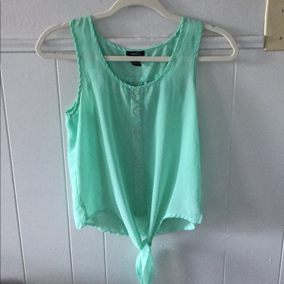 Rue 21 Button Down Tank Top - Picture 1 of 4