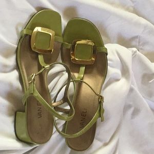 Green sandals