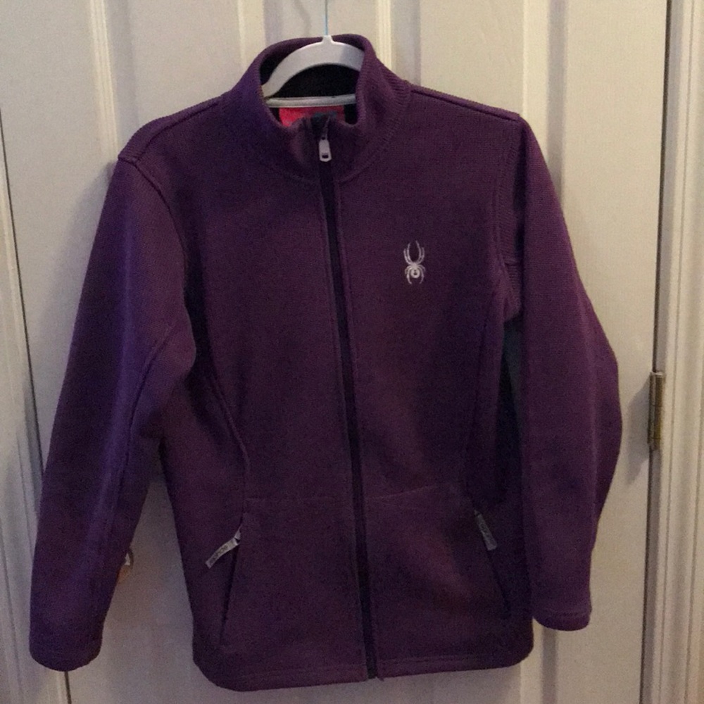 Women’s Spyder purple ski sweater jacket
