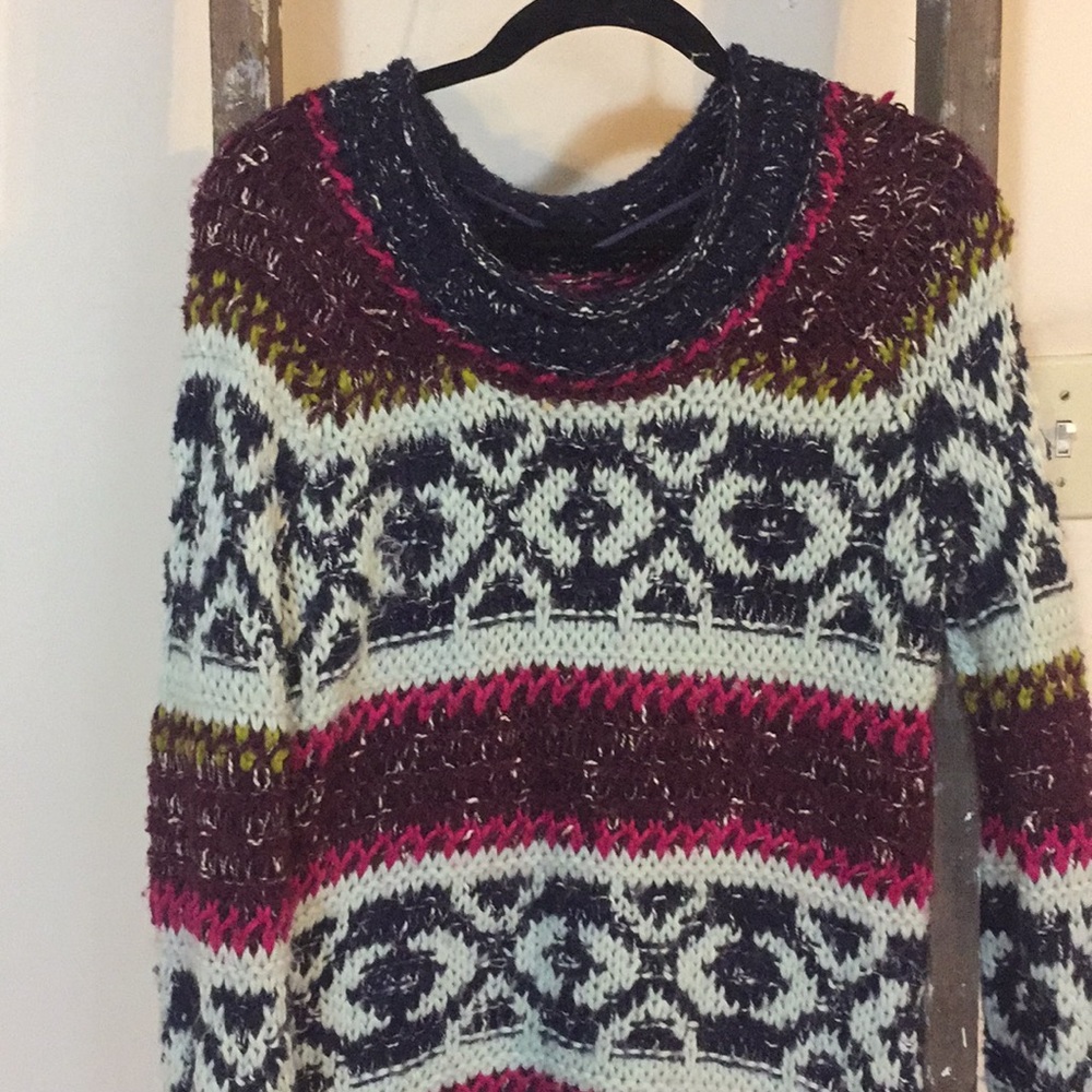 FREE PEOPLE multi color knit sweater
