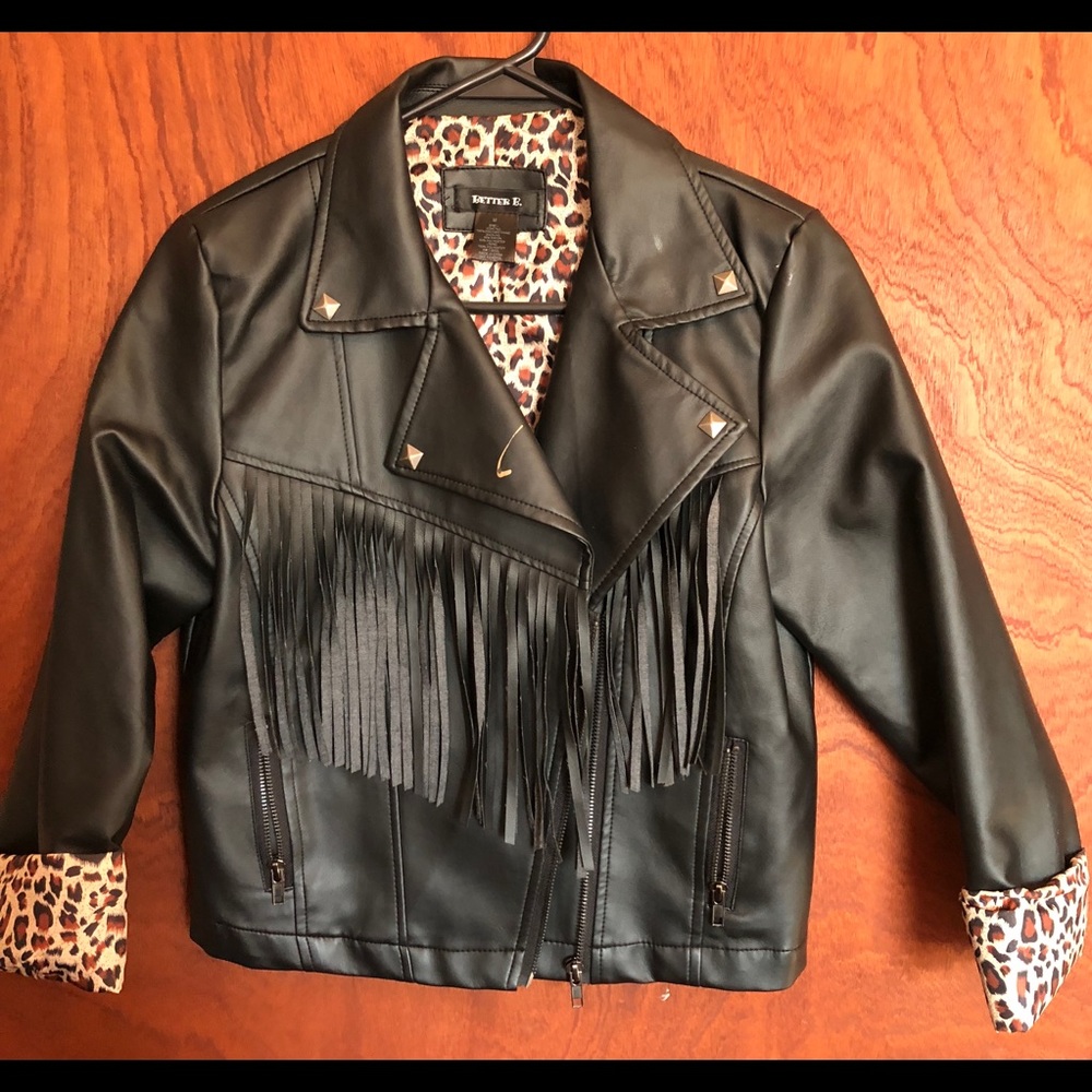 Pleather Biker Jacket.