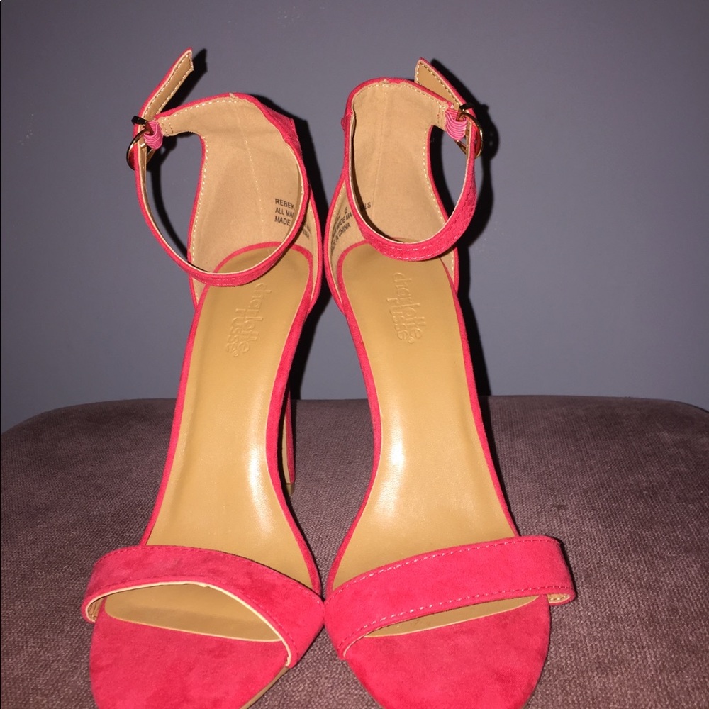 Open-toed Hot Pink Heels