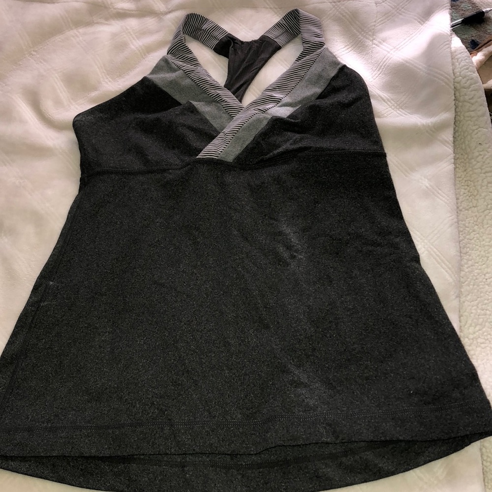 ❌ sold❌Lululemon charcoal Razorback Tank