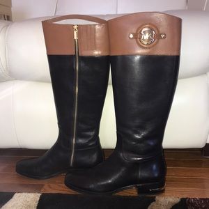 Michael Kors Stockard Flat Leather Boots