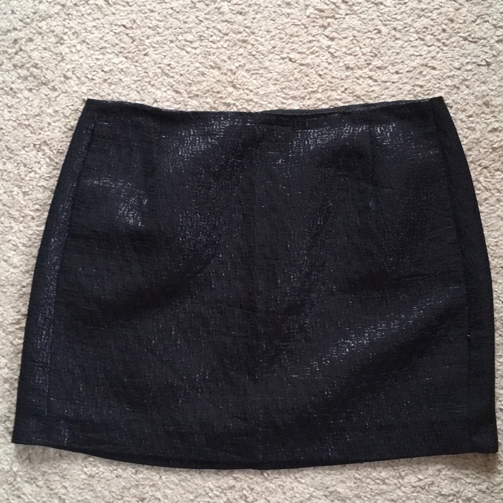 Black Shimmery Mini Skirt