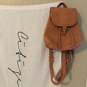 Free People mini backpack camel