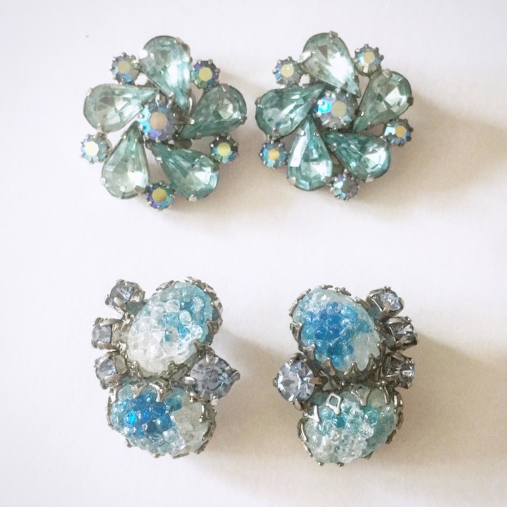 Lot of 2 • Vintage 80s Clip-Ons ⭐️FINAL SALE⭐️ - Picture 1 of 5