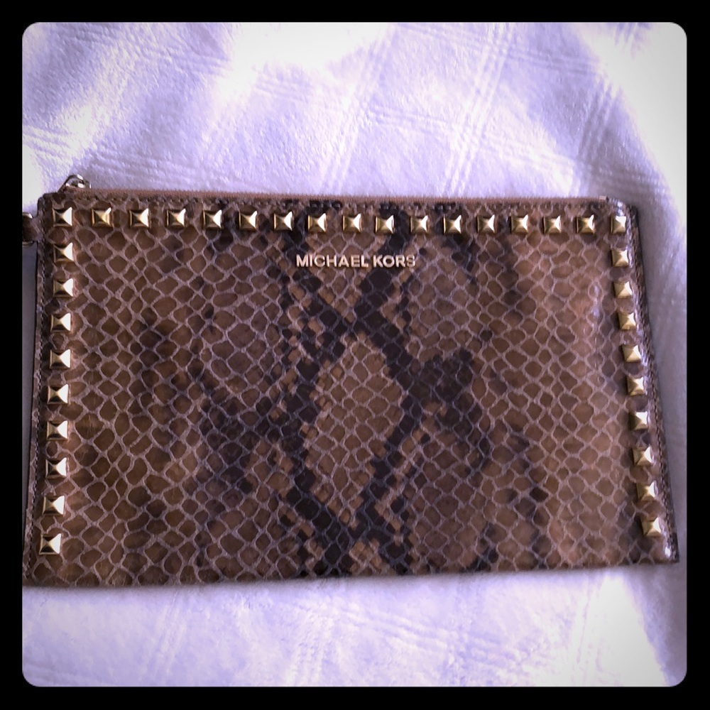 Michael Kors Snakeskin Clutch
