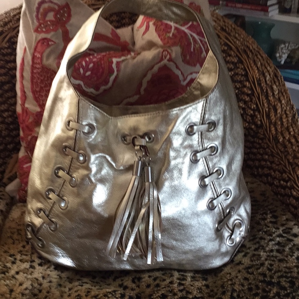 Michael Kors Gold Metallic Hobo Bag