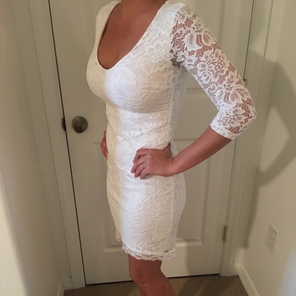 White laced dress