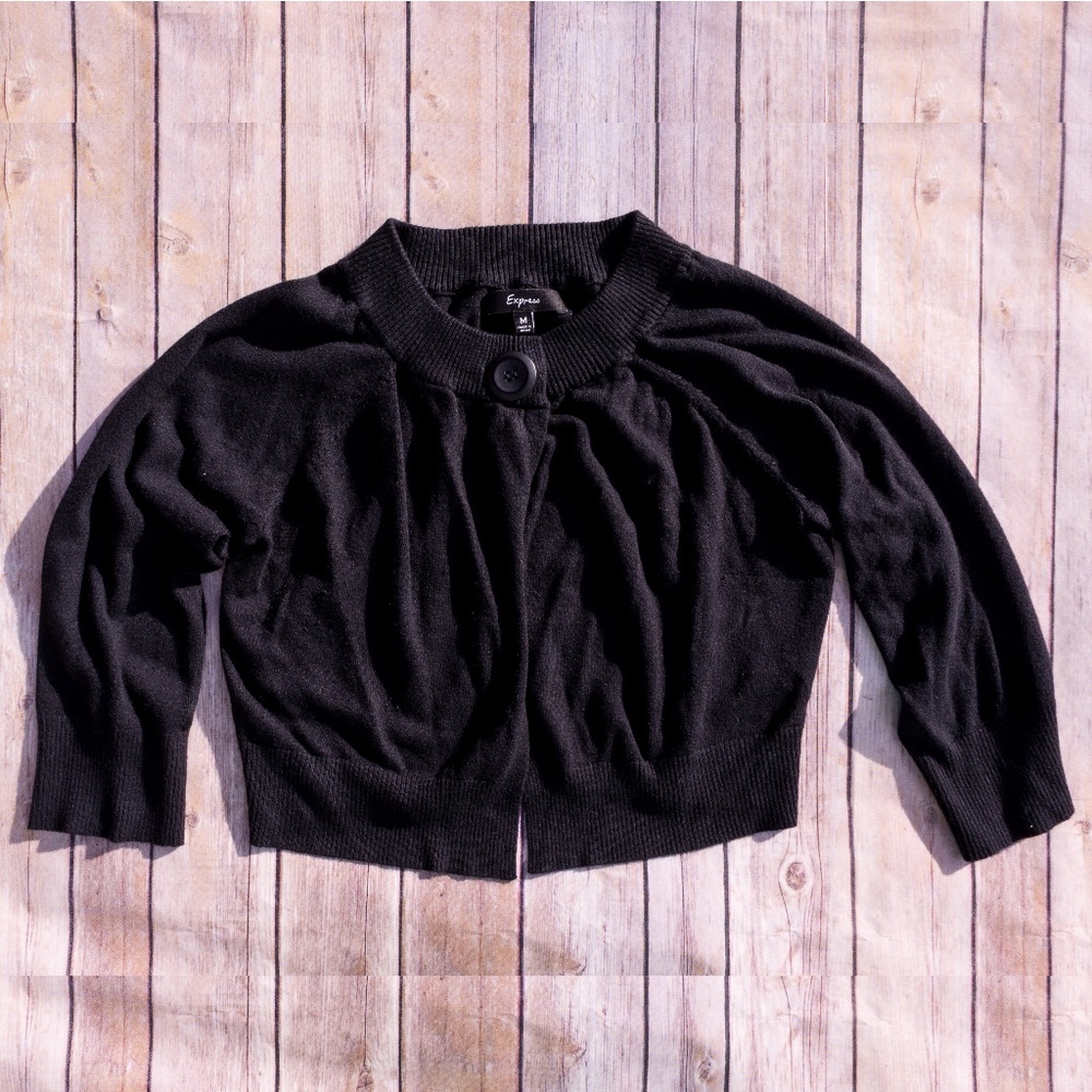 Express Black Shrug Sweater