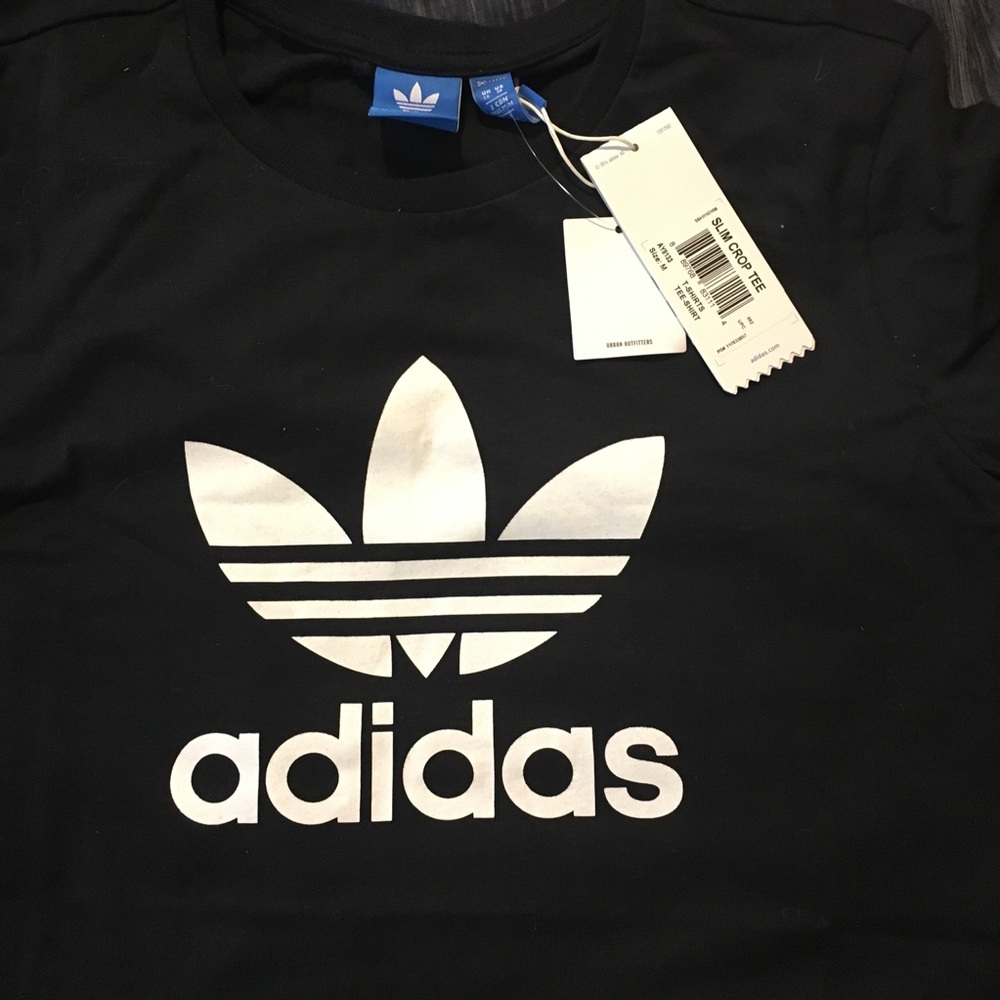 NWT Adidas Originals  Trefoil Cropped Tee - Picture 5 of 8