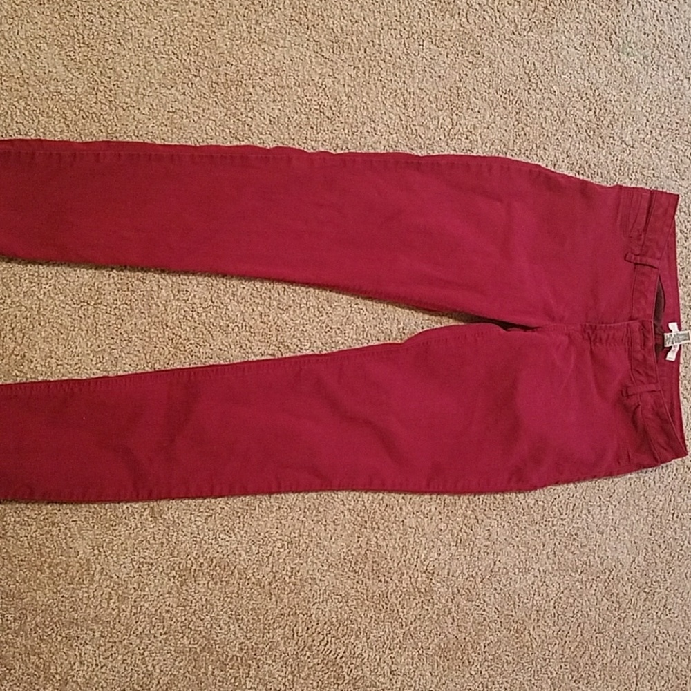 Refuge denim red skinny jeans