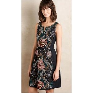 Sz 16 Embroidered Perennial Dress Anthropologie