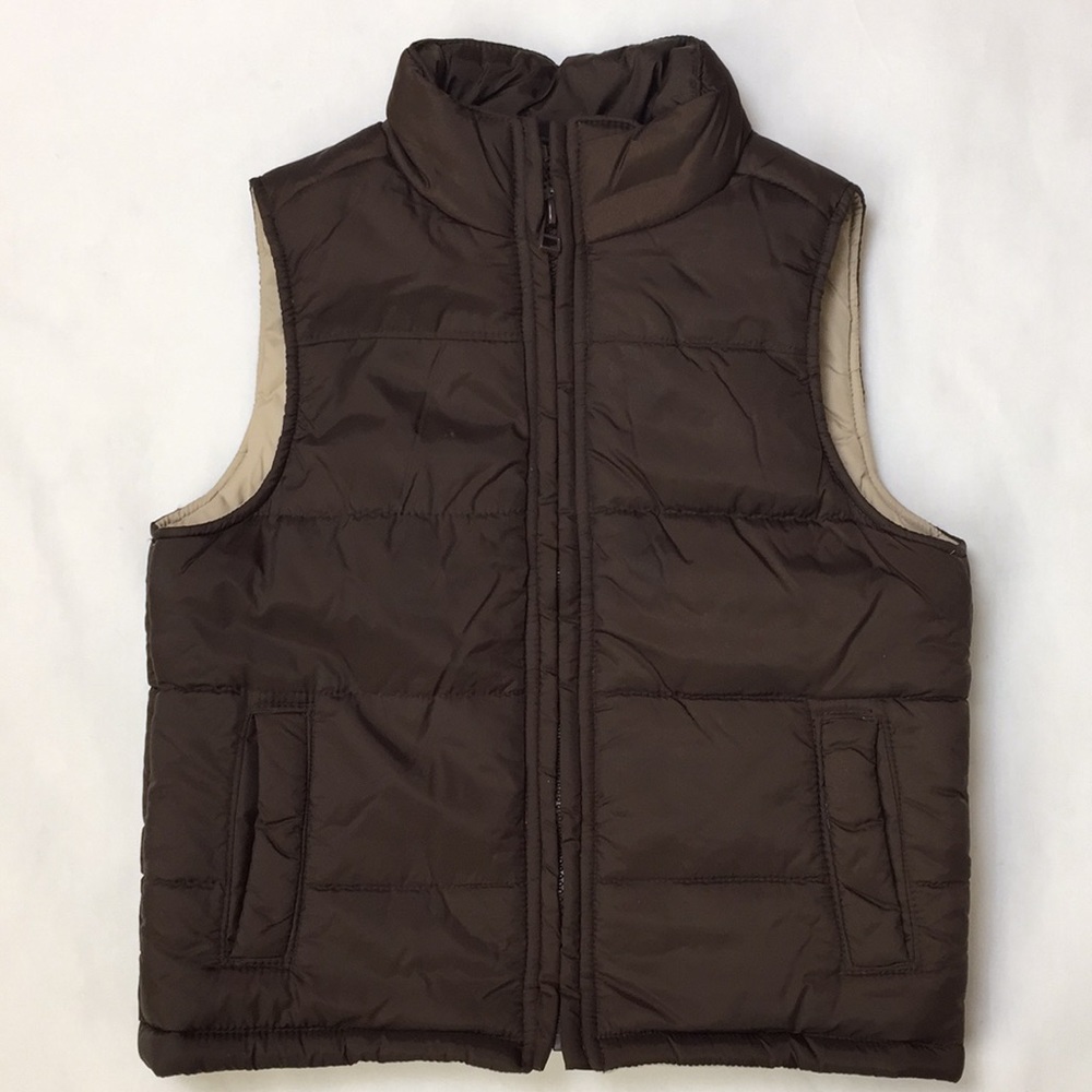 New Gymboree Factory Boy Brown Puffer Vest