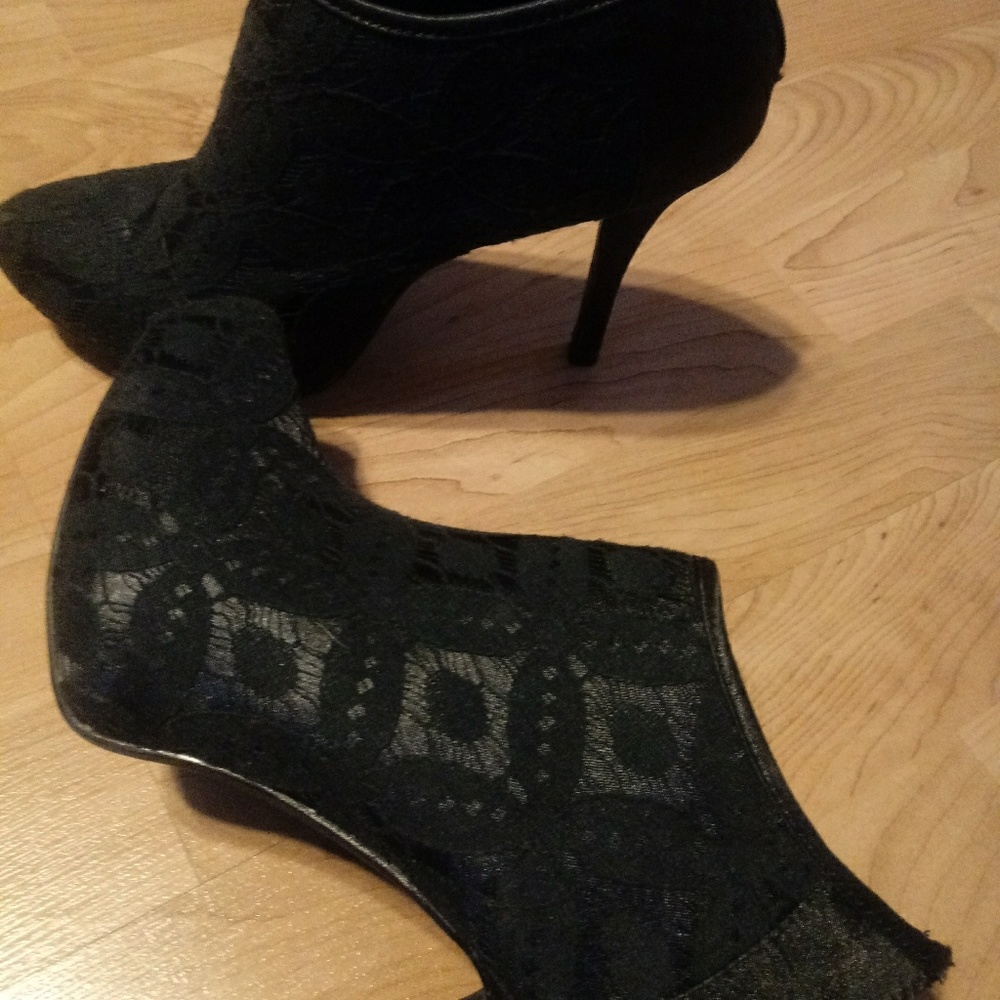 Black Lace Booties