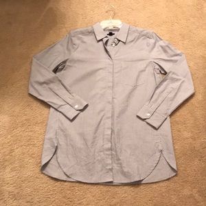 Ann Taylor Loft blue pinstripe button up blouse 💕