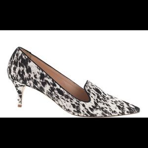 J. Crew Dulci Calf Hair Kitten Heel Loafers