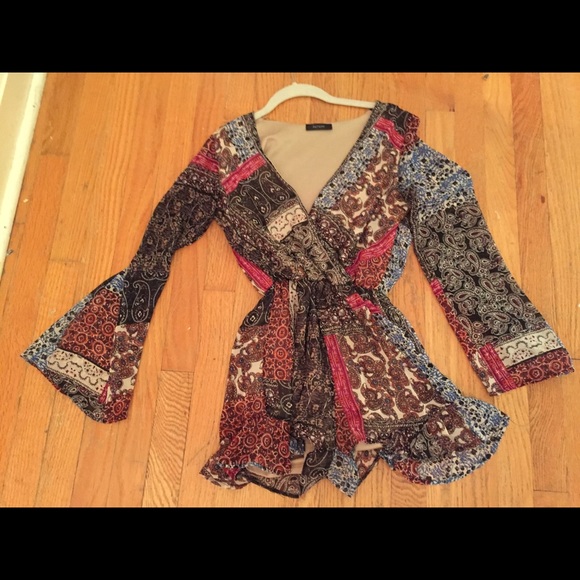 vestique Pants - Vestique Long sleeved Sheer Romper