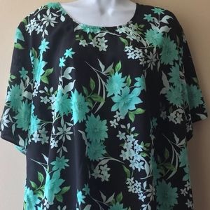 Women's floral Short Sleeve Blouse top SZ 24W