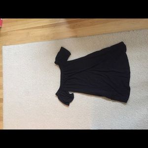 Off the shoulder black dress