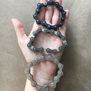 3 Bike Chain Bracelets in Assorted Colors