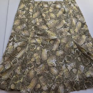 J. Jill Women's Skirt A-Line Side zip Floral SZ 16
