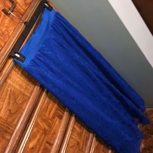 Royal Blue Lace Skirt
