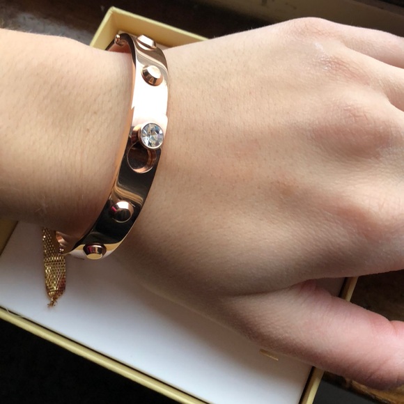 {Michael Kors} Rose Gold bracelet w crystal - Picture 4 of 5