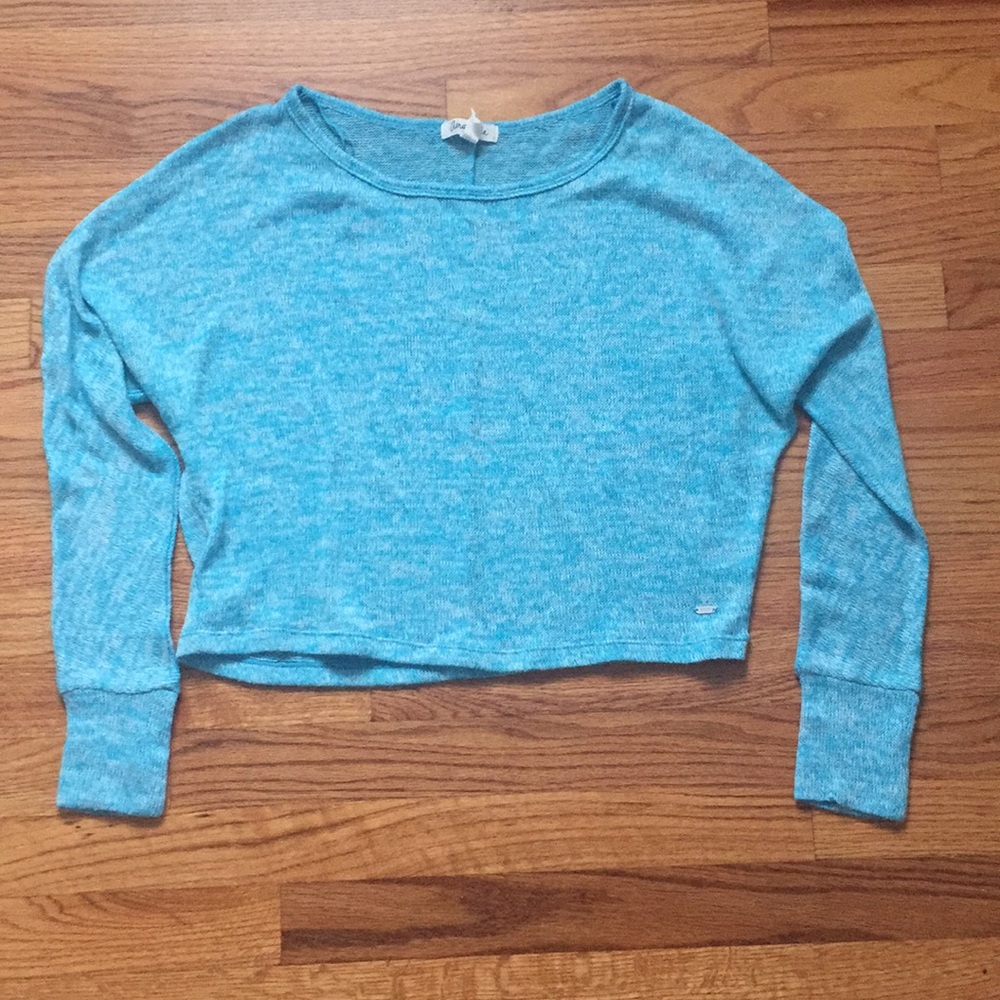 Blue Cropped Sweater