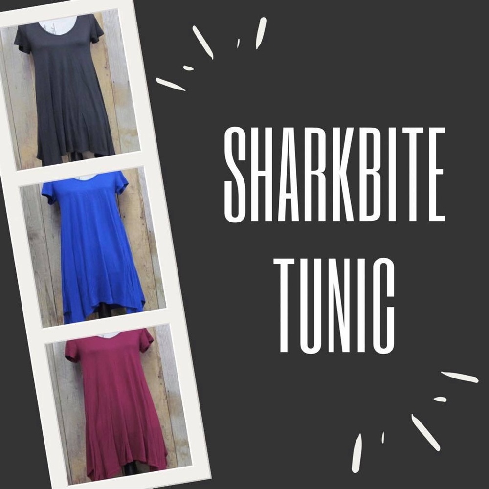 Shark bite tunics!    Perfect for leggings.  NWT