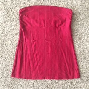 Express Red Strapless Top