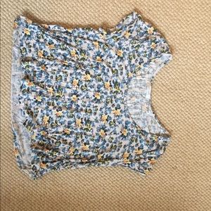 Flower print swing crop top DELIAS