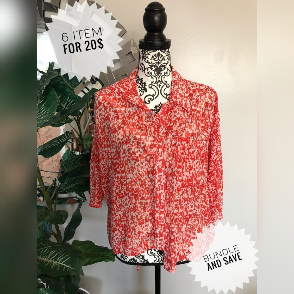 Forever 21 pattern button down shirt