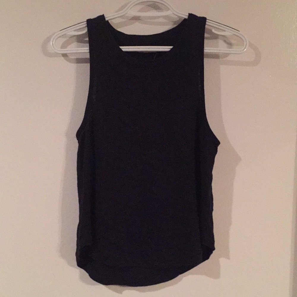 Black linen Madewell tank