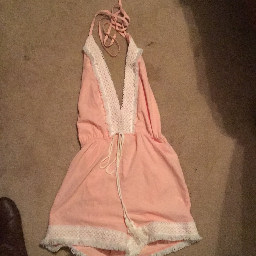 Small Peach Romper
