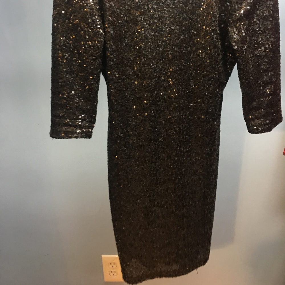 Sparkly black dress.