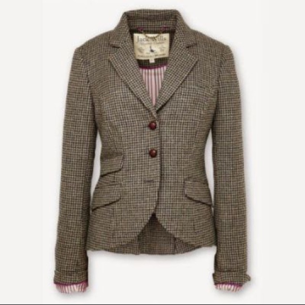 Jack Wills Lambswool Blazer with Pinstriped Lining