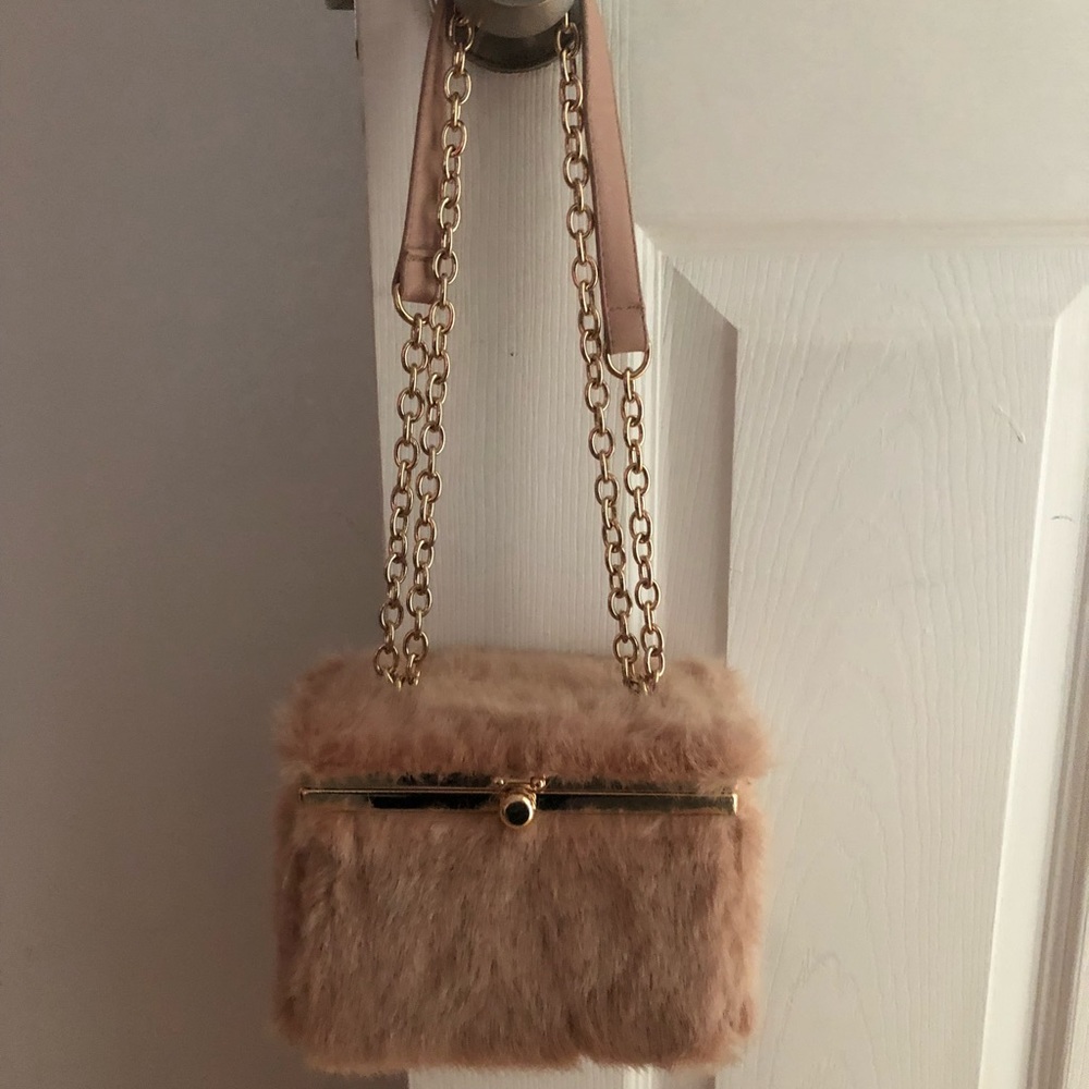 Zara faux fur minaudiere